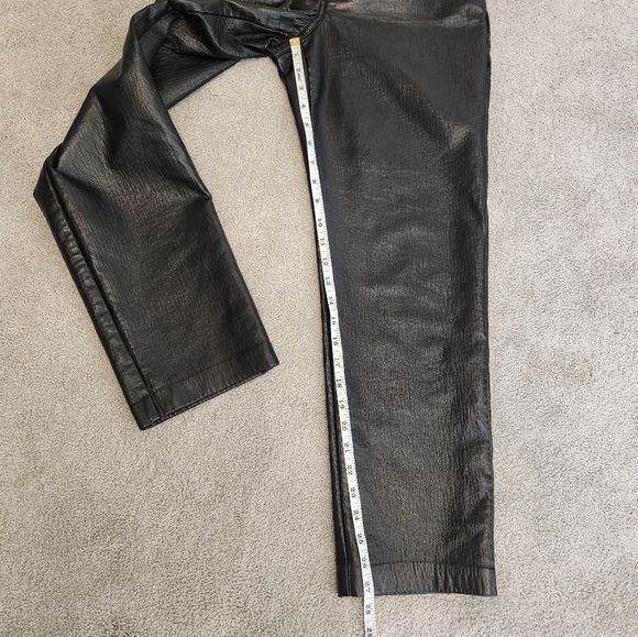 Aritzia Wilfred Melina Black Vegan Leather Pants Dark Academia Preppy Size 8 - Picture 7 of 15